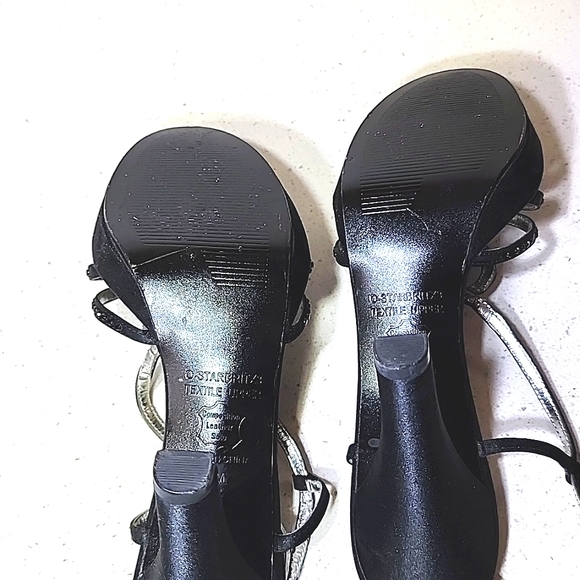 Nine West Black Bedazzled Sling back High Heels Size 8M - Picture 7 of 10